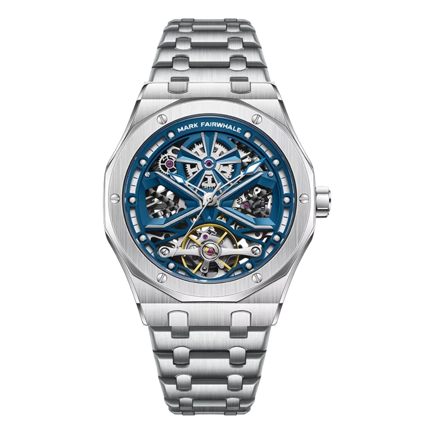 Reloj Automático MARK FAIRWHALE MYSTIC INOX- Blanco Plata