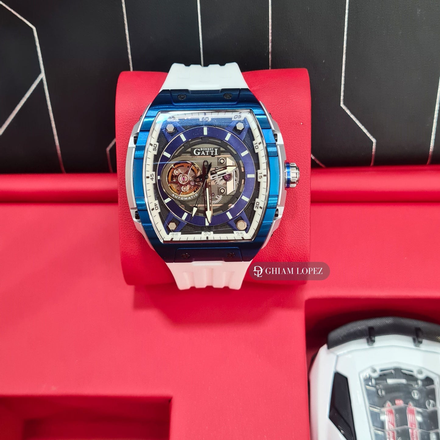 Reloj Automático BONEST GATTI BG5602 - Blanco Azul