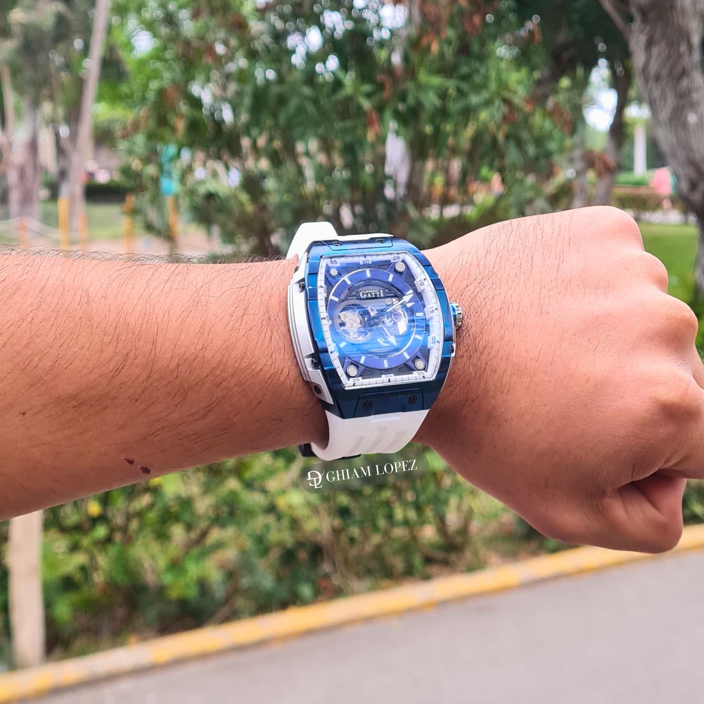 Reloj Automático BONEST GATTI BG5602 - Blanco Azul