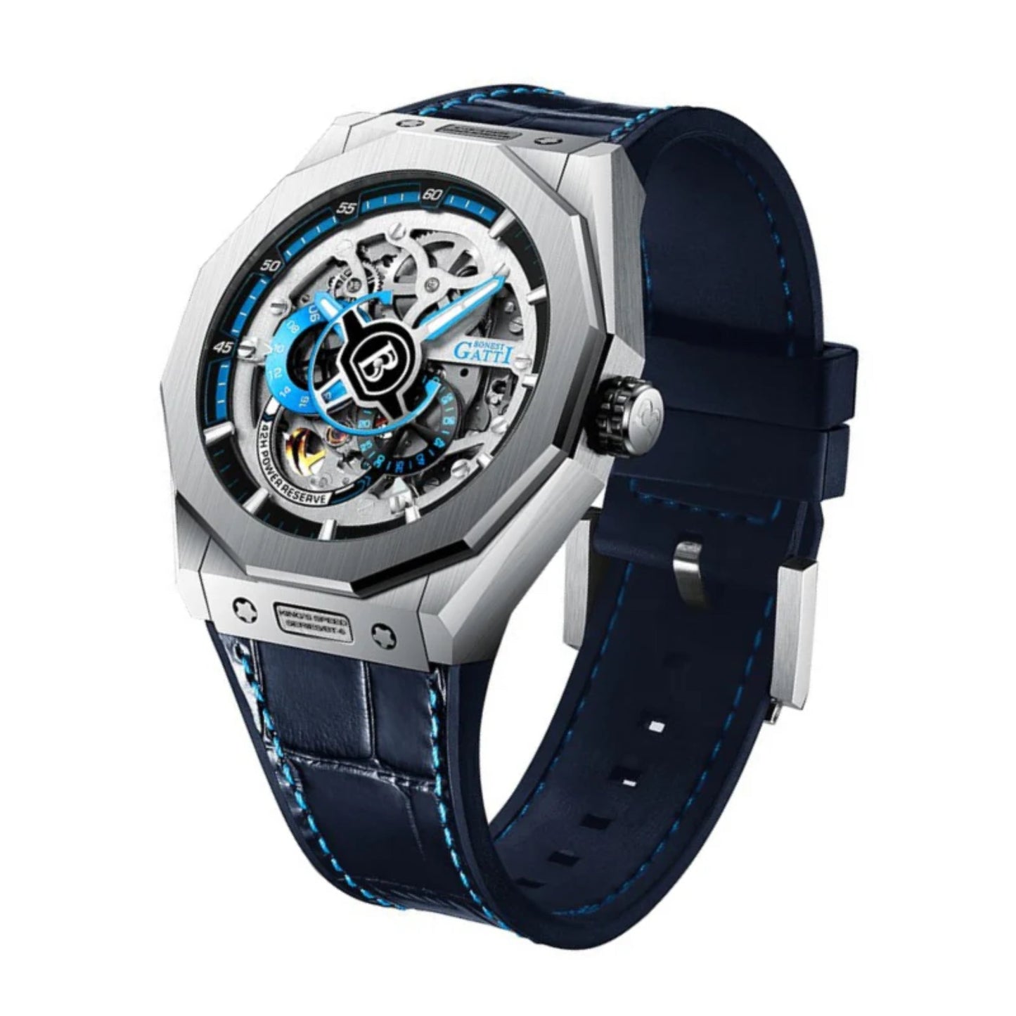 Reloj Automático BONEST GATTI BG7601 Cuero - Azul