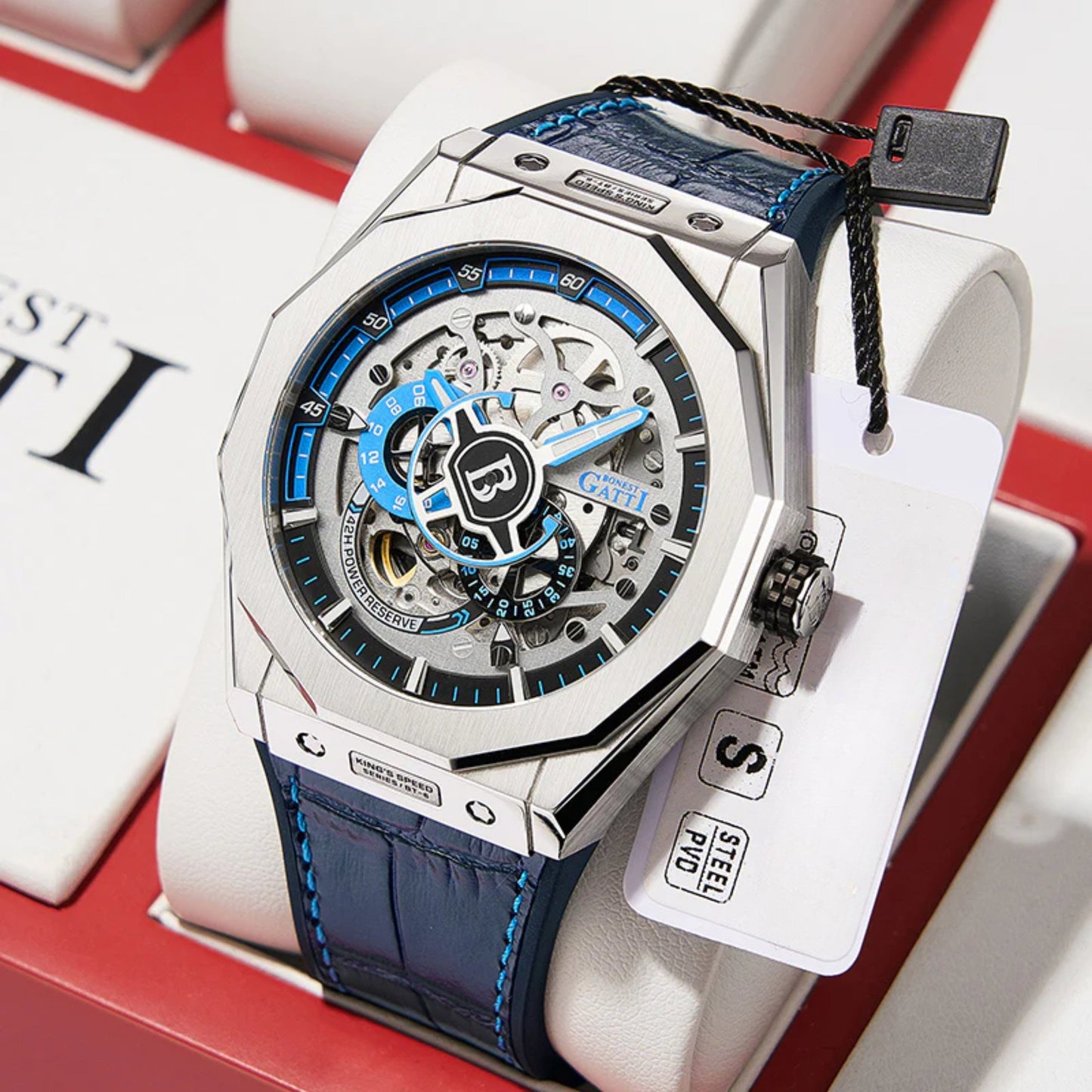 Reloj Automático BONEST GATTI BG7601 Cuero - Azul