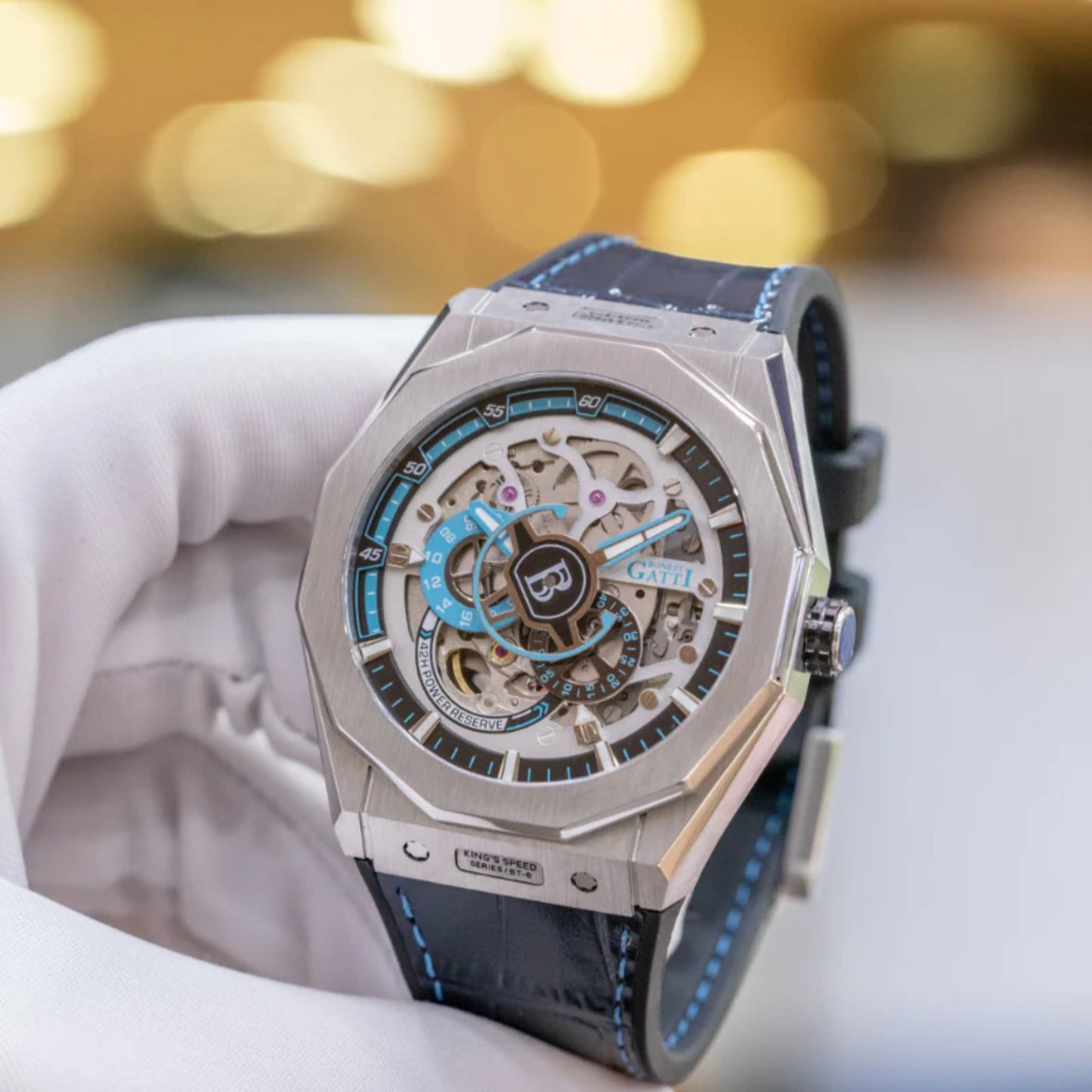 Reloj Automático BONEST GATTI BG7601 Cuero - Azul