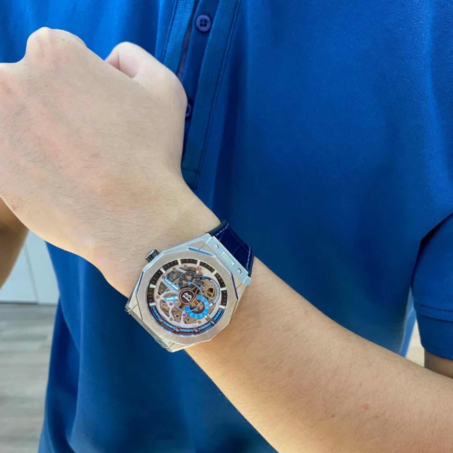 Reloj Automático BONEST GATTI BG7601 Cuero - Azul