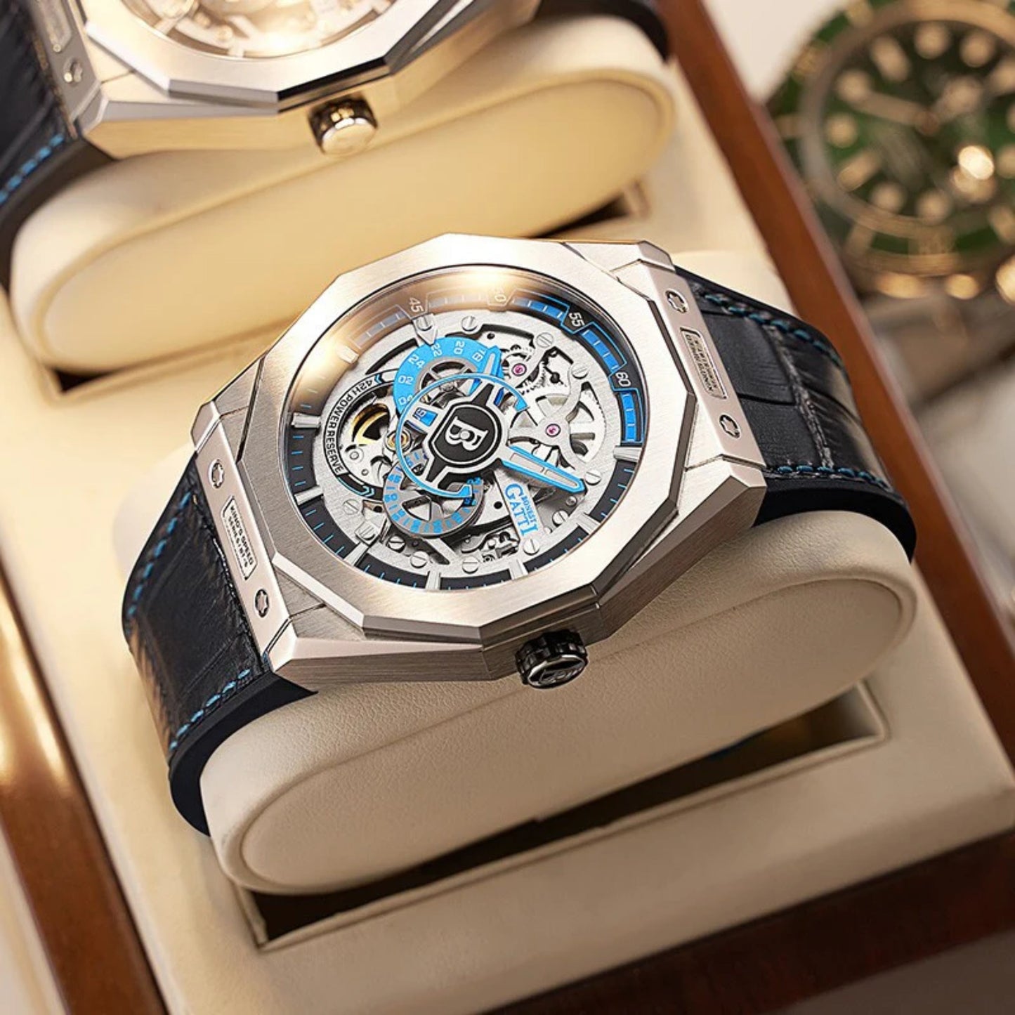Reloj Automático BONEST GATTI BG7601 Cuero - Azul