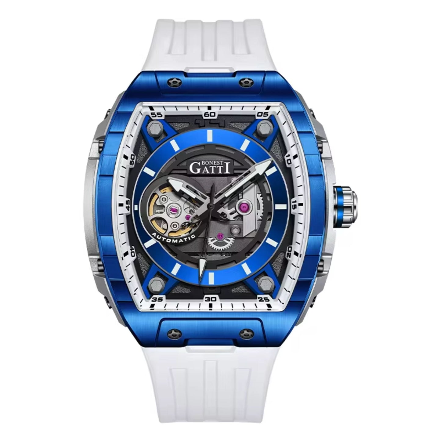Reloj Automático BONEST GATTI BG5602 - Blanco Azul