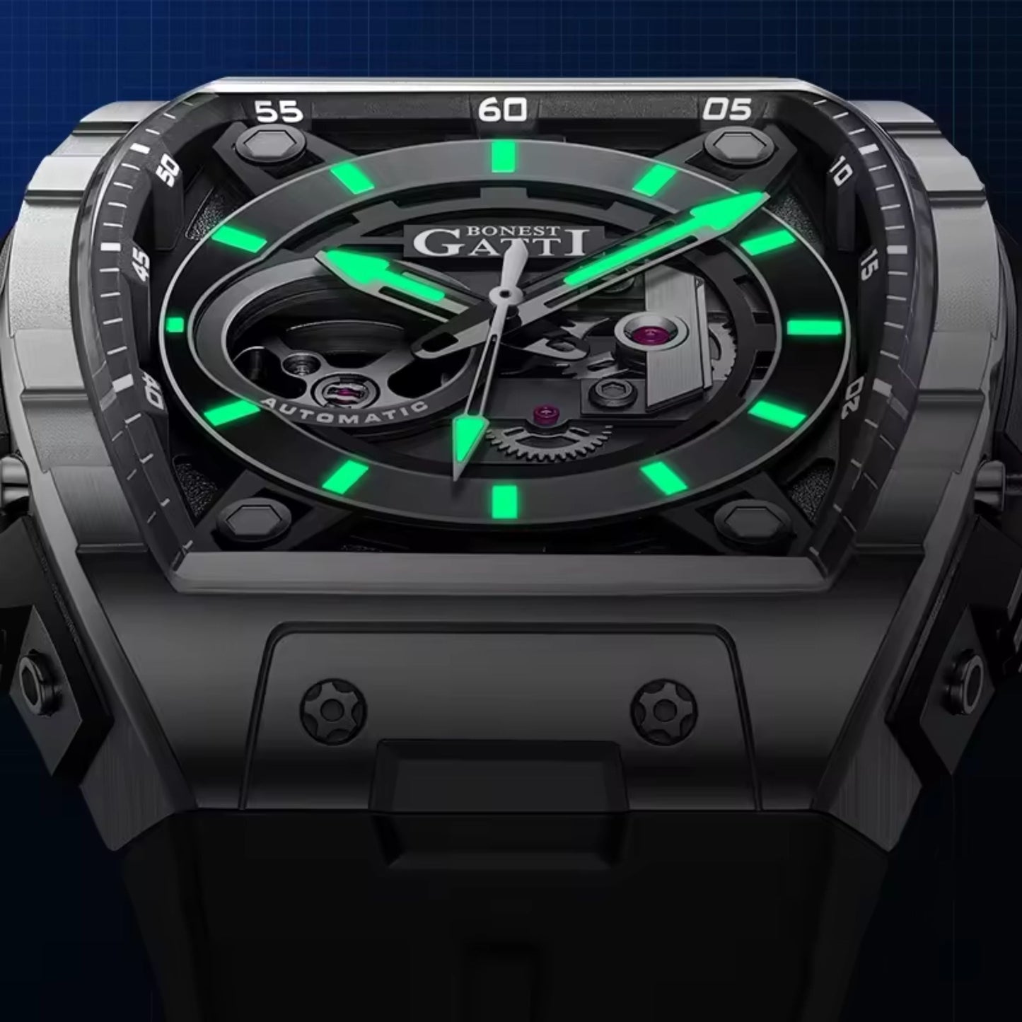 Reloj Automático BONEST GATTI BG5602 - Blanco Azul