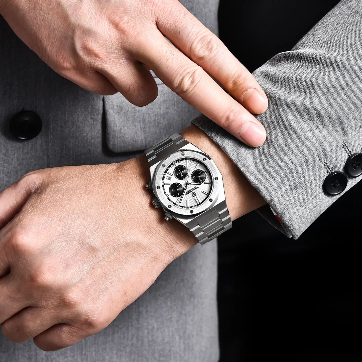 Reloj Cuarzo PAGANI DESIGN AP ROYAL OAK Cronógrafo, PD-1707 - Blanco