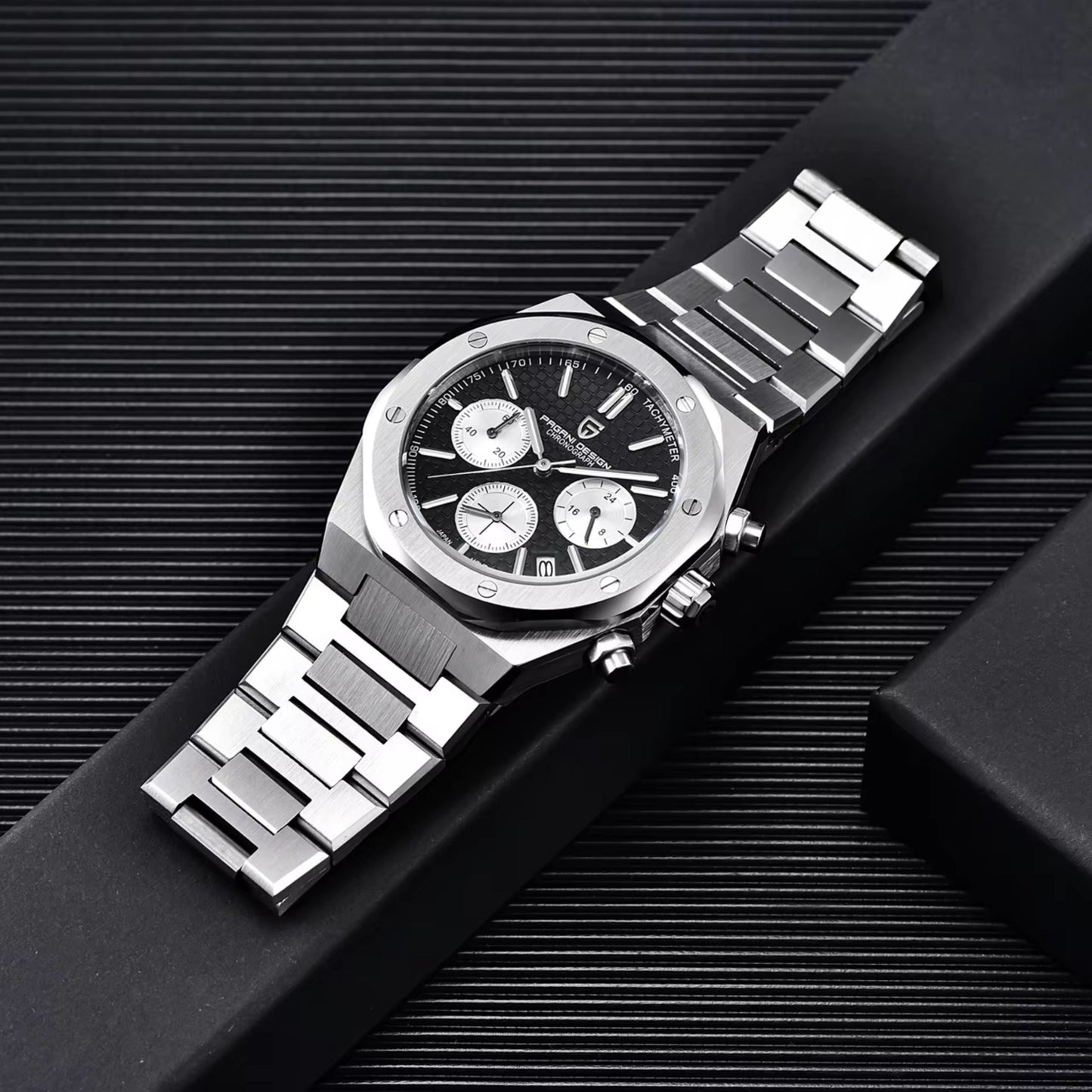 Reloj Cuarzo PAGANI DESIGN AP ROYAL OAK Cronógrafo, PD-1707 - Negro