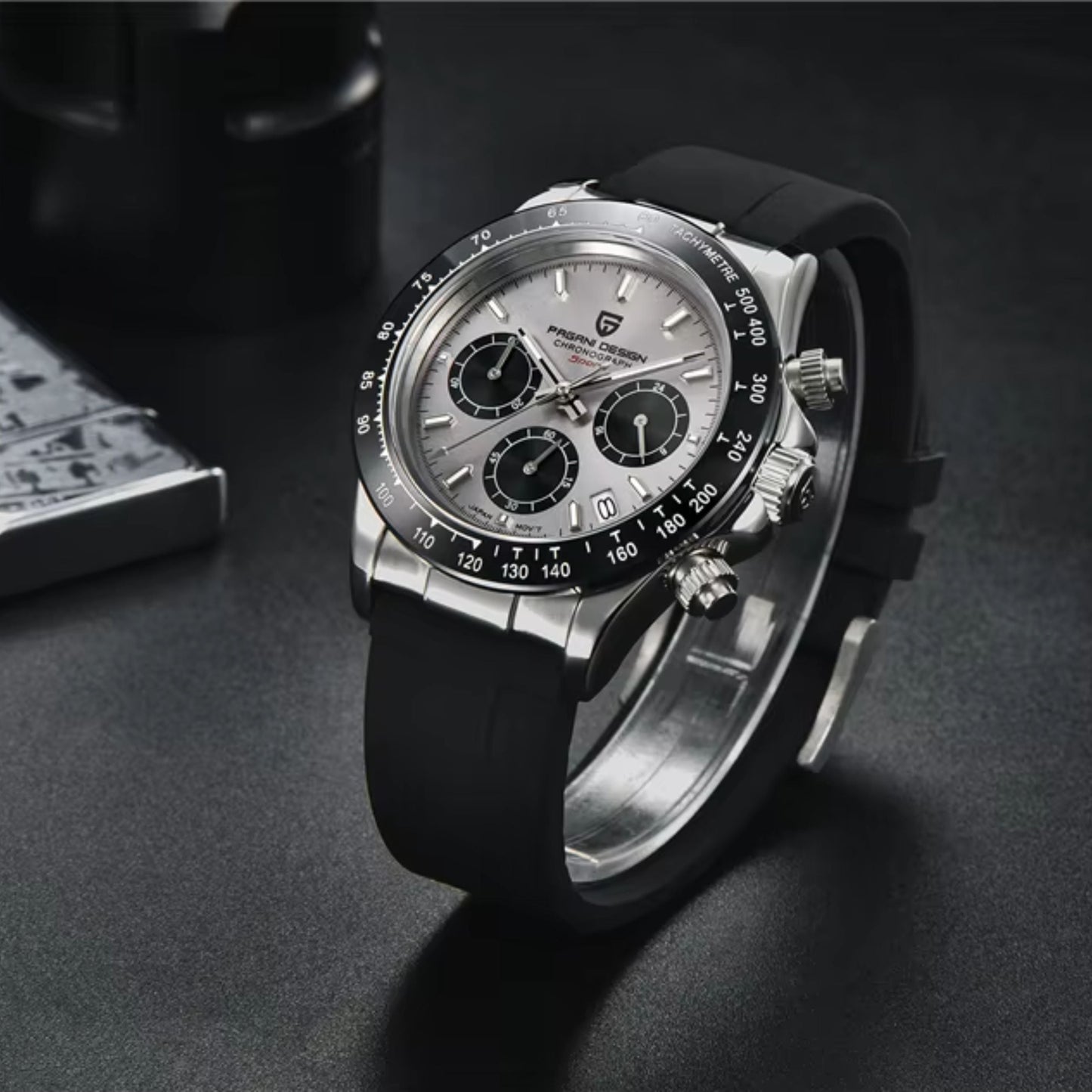 Reloj Cuarzo PAGANI DESIGN DAYTONA Caucho, PD-1664 - Plata Blanco