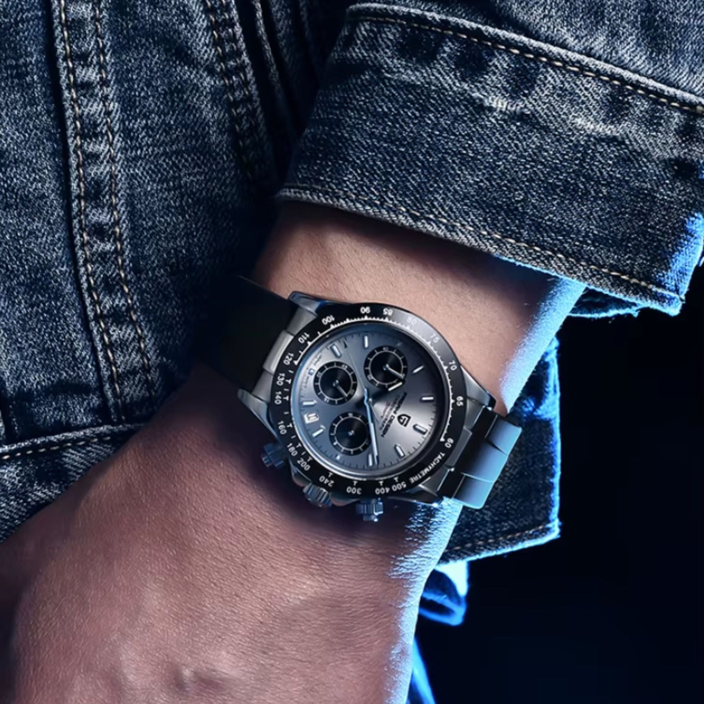 Reloj Cuarzo PAGANI DESIGN DAYTONA Caucho, PD-1664 - Plata Blanco