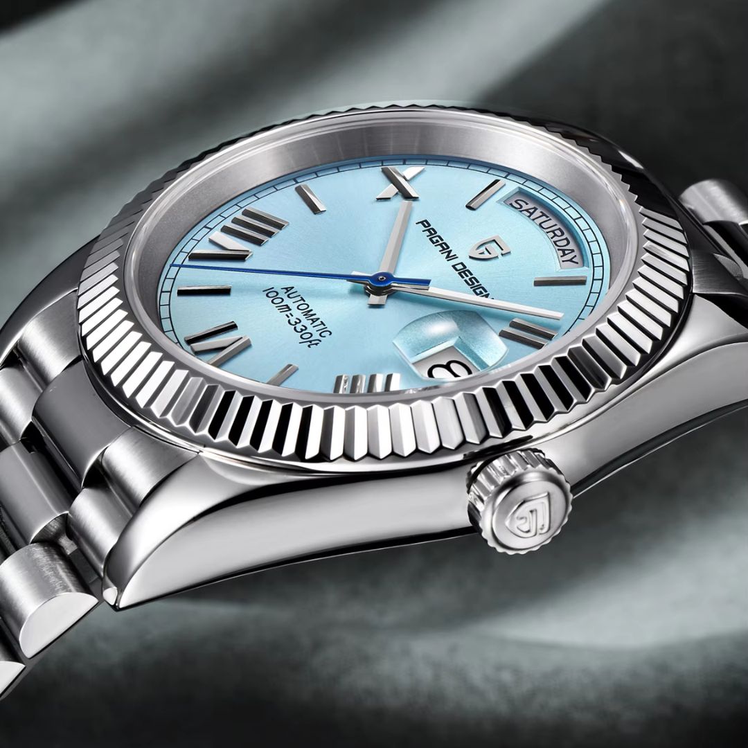 Reloj Automático PAGANI DESIGN DAYDATE 40MM, PD-1783 - Azul Hielo