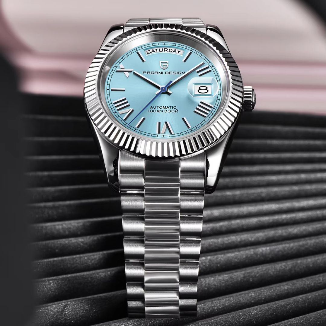 Reloj Automático PAGANI DESIGN DAYDATE 40MM, PD-1783 - Azul Hielo