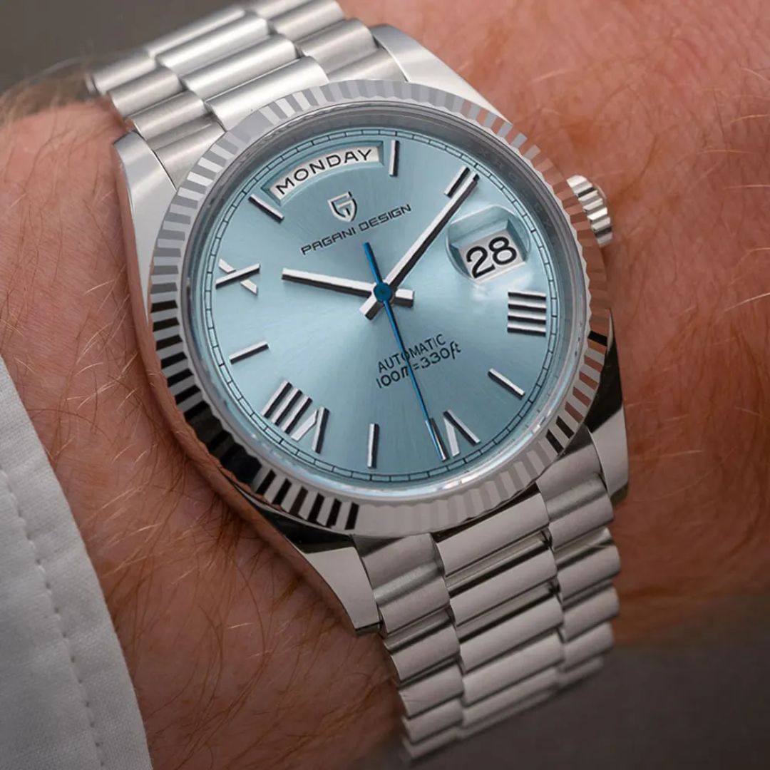 Reloj Automático PAGANI DESIGN DAYDATE 40MM, PD-1783 - Azul Hielo