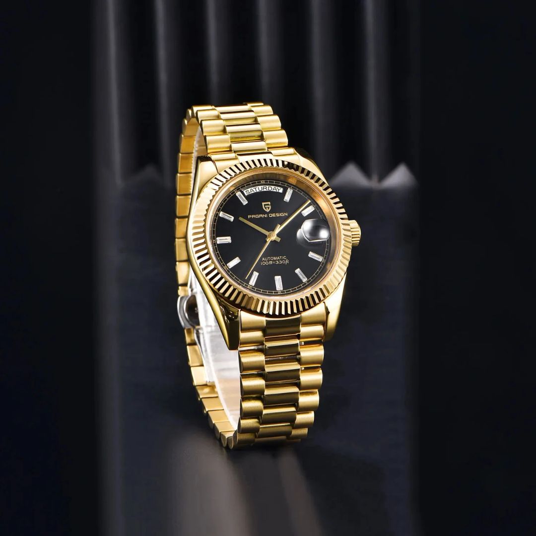 Reloj Automático PAGANI DESIGN DAYDATE 40MM, PD-1783 - Oro Negro