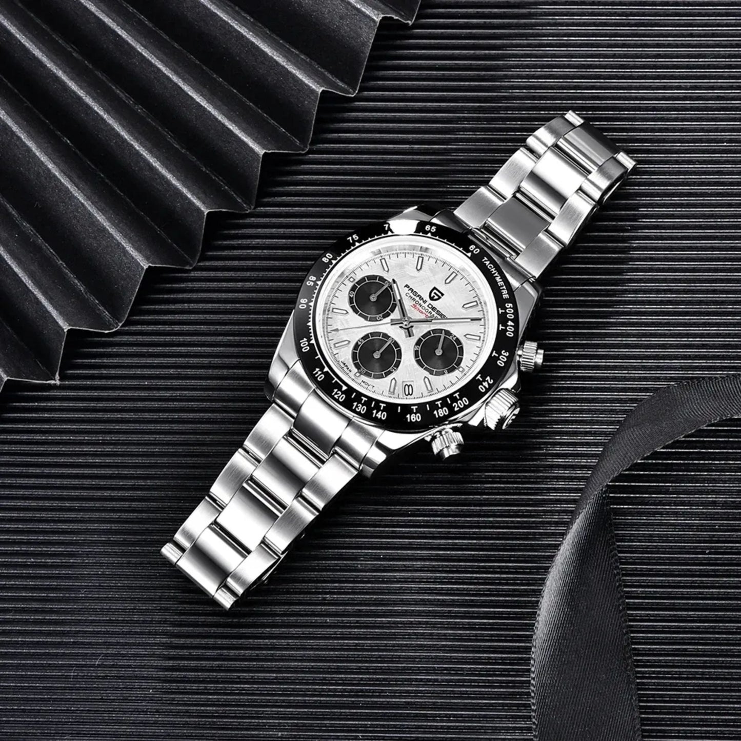 Reloj Cuarzo PAGANI DESIGN DAYTONA Meteorito, PD-1644 - Plata Blanco
