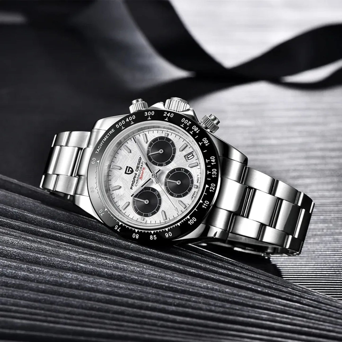 Reloj Cuarzo PAGANI DESIGN DAYTONA Meteorito, PD-1644 - Plata Blanco