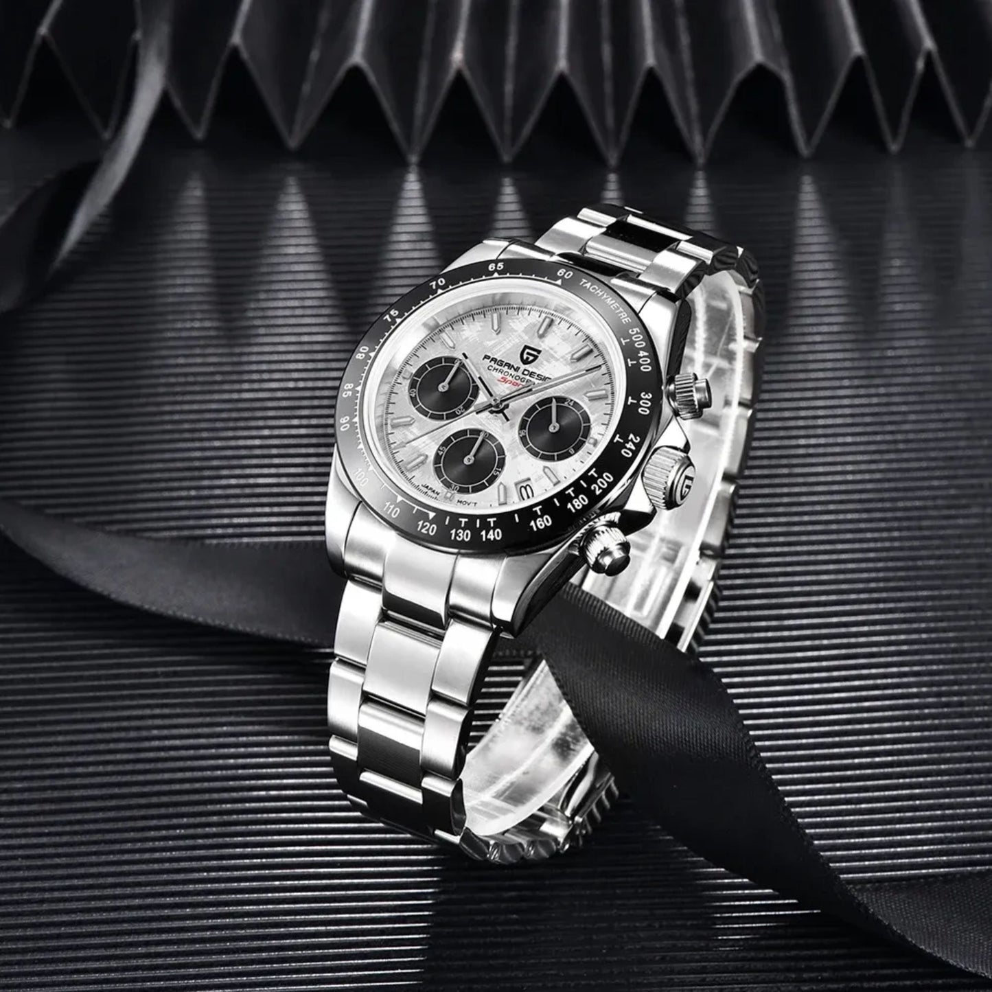 Reloj Cuarzo PAGANI DESIGN DAYTONA Meteorito, PD-1644 - Plata Blanco
