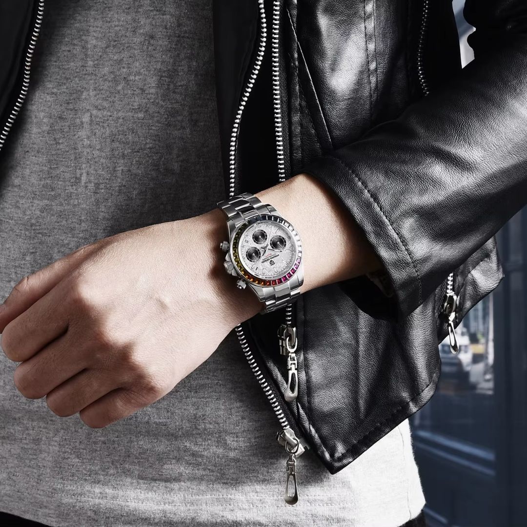 Reloj Cuarzo PAGANI DESIGN DAYTONA RAINBOW, PD-1644 - Blanco Meteorito