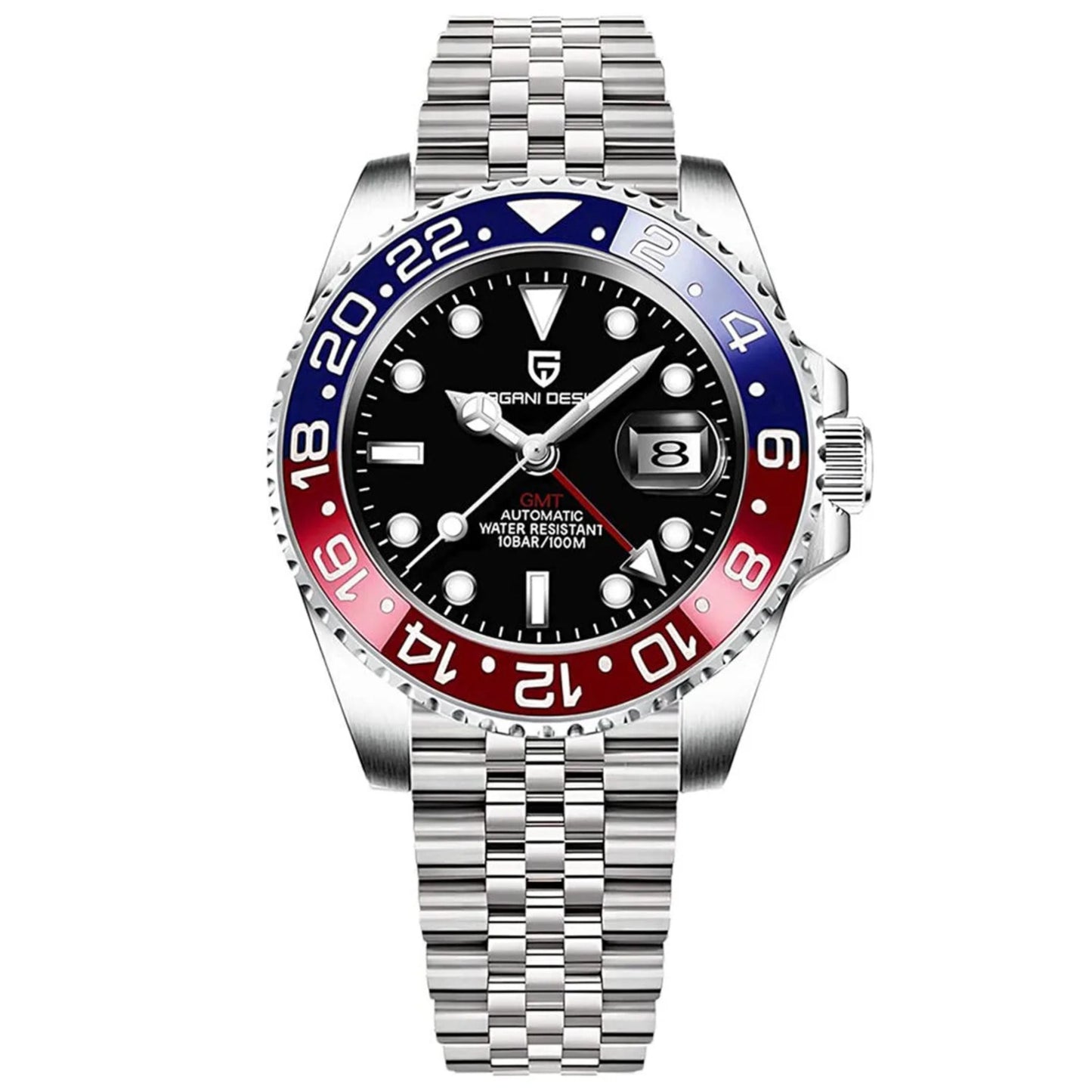 Reloj Automático PAGANI DESIGN GMT MASTER Jubilee, PD-1662 - Pepsi