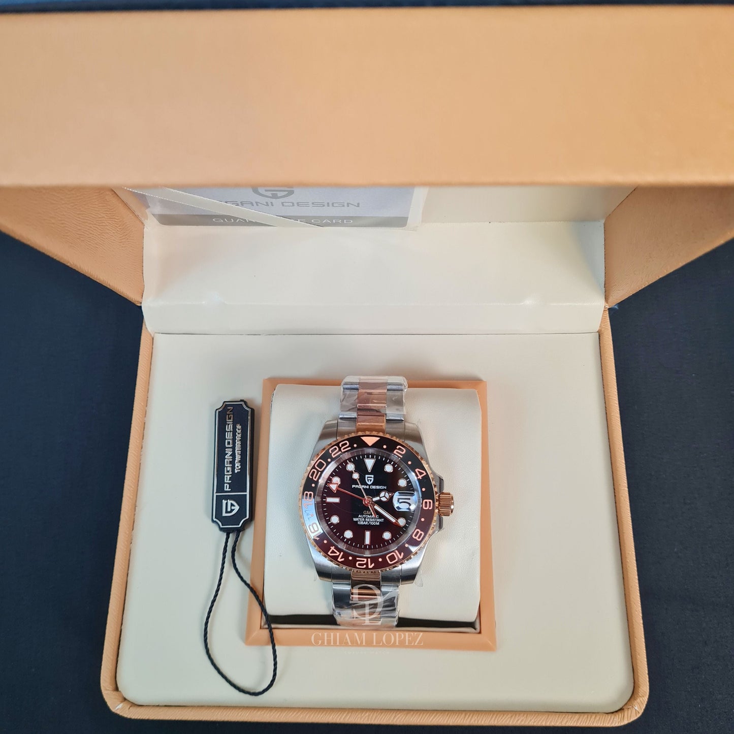 Reloj Automático PAGANI DESIGN GMT MASTER, PD-1662 - Root Beer