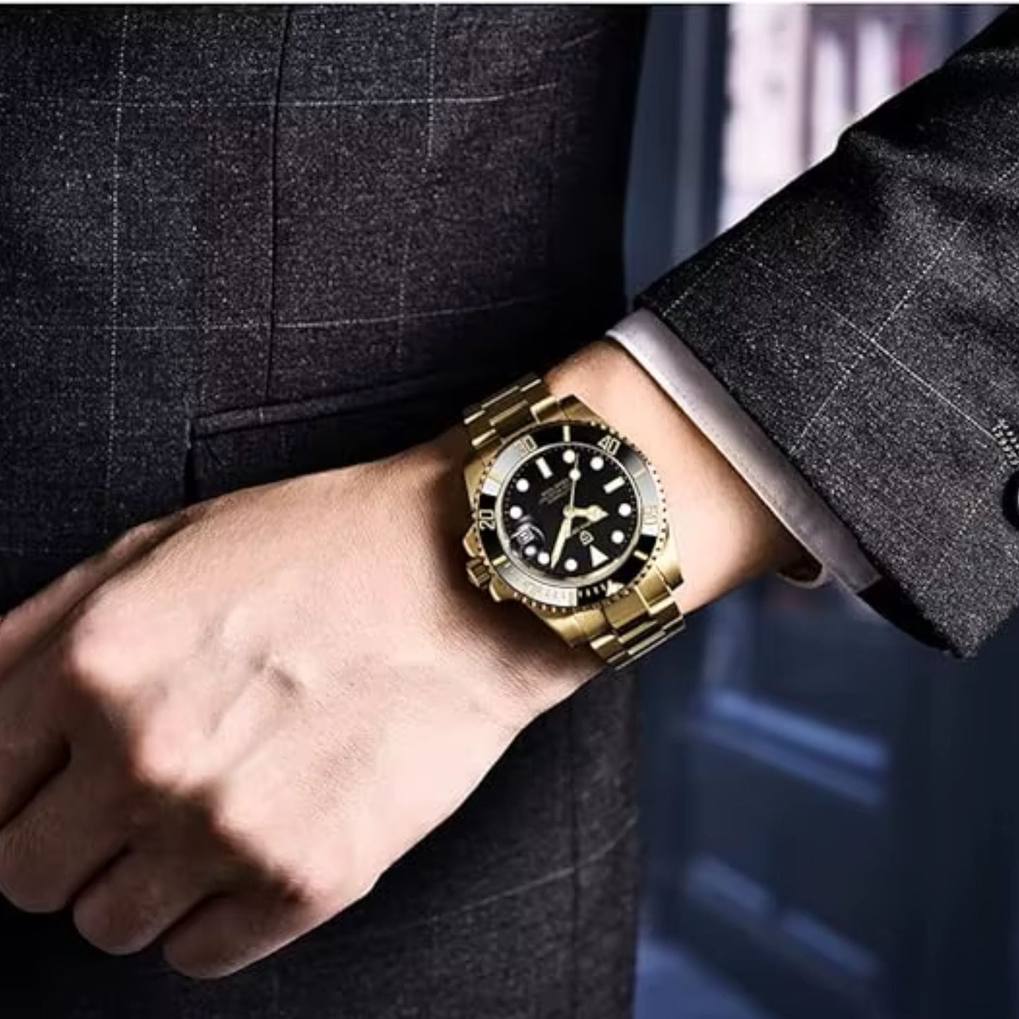 Reloj Automático PAGANI DESIGN SUBMARINER, PD-1661 - Oro Negro