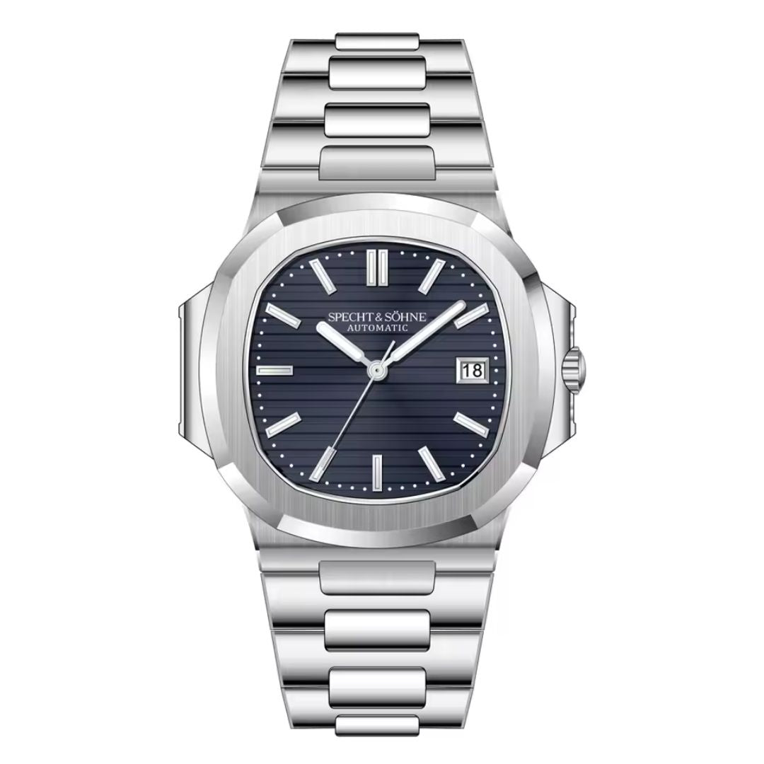 Reloj Automático SPETCH AND SOHNE NAUTILUS, SP0002 - Plata Azul