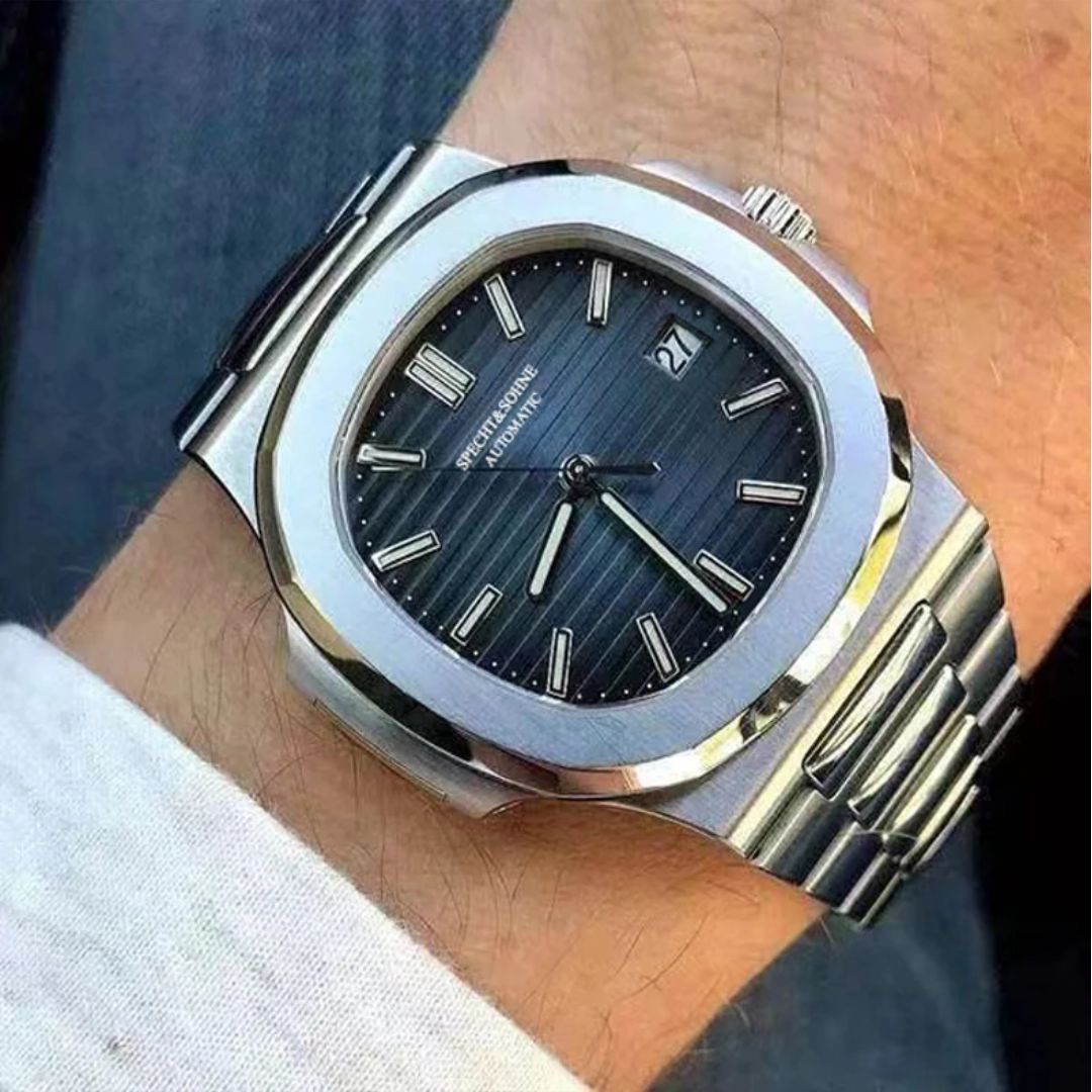 Reloj Automático SPETCH AND SOHNE NAUTILUS, SP0002 - Plata Azul
