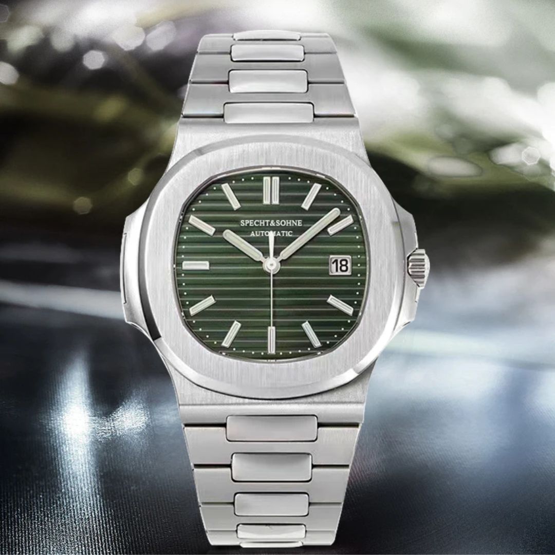 Reloj Automático SPETCH AND SOHNE NAUTILUS, SP0002 - Plata Verde