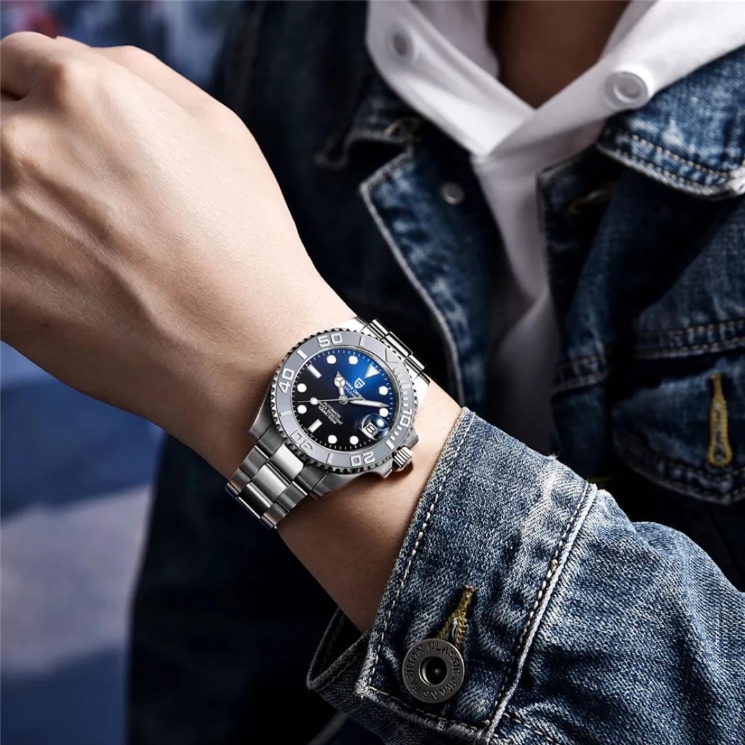 Reloj Automático PAGANI DESIGN YATCH MASTER, PD-1651 - Gris Azul Oscuro