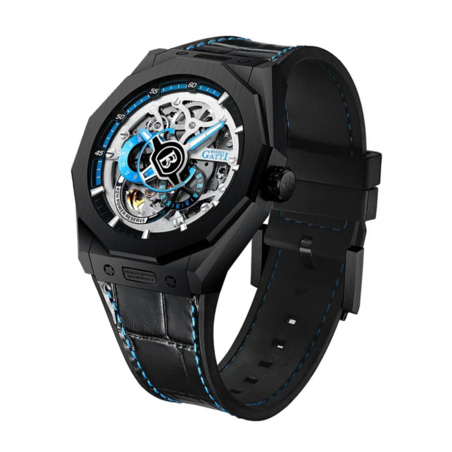 Reloj Automático BONEST GATTI BG7601 Cuero - Negro