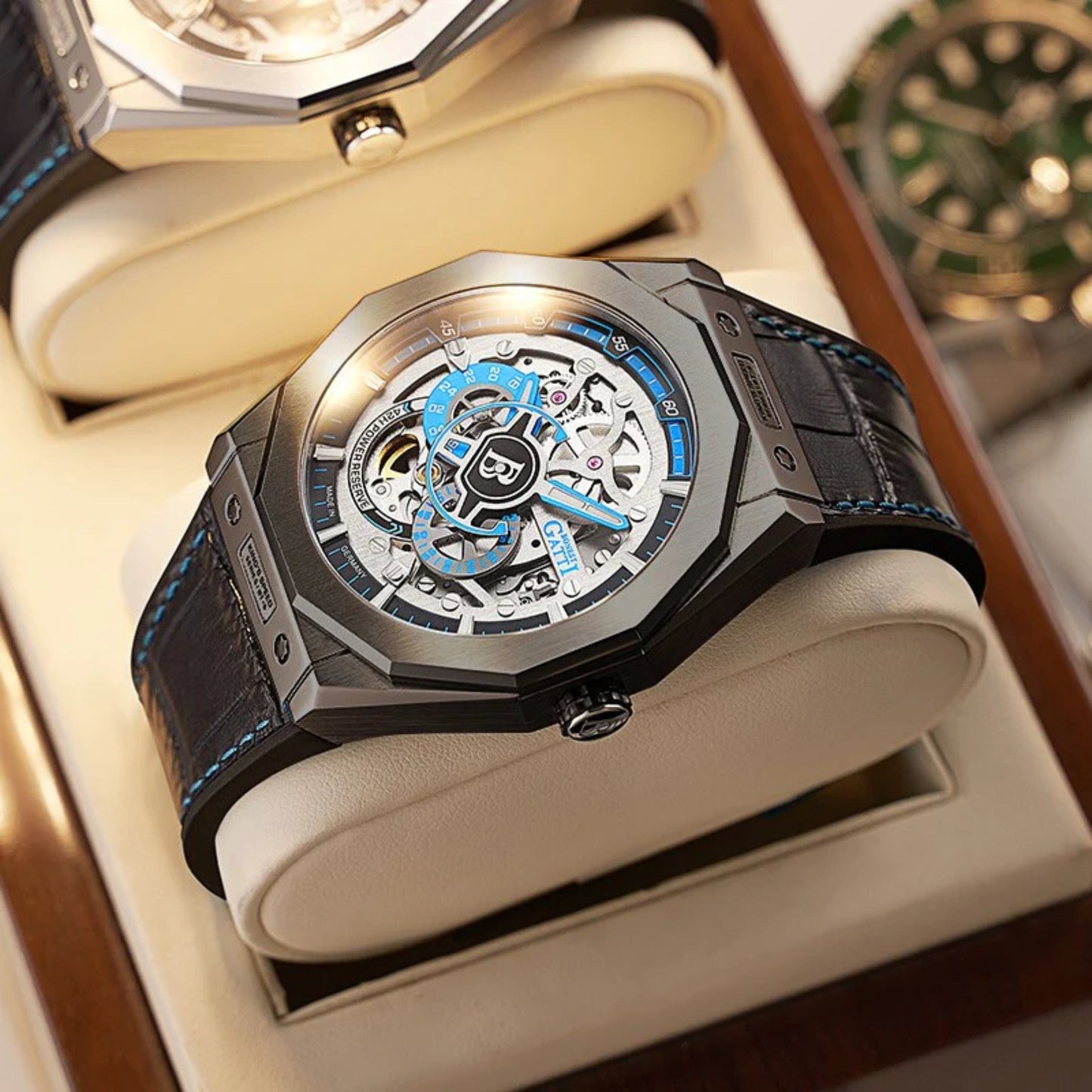 Reloj Automático BONEST GATTI BG7601 Cuero - Negro