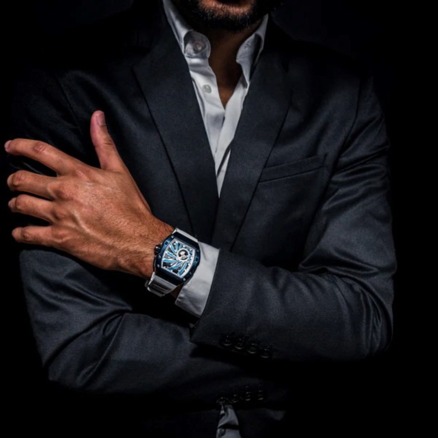 Reloj Automático BONEST GATTI BG9902 - Blanco Azul
