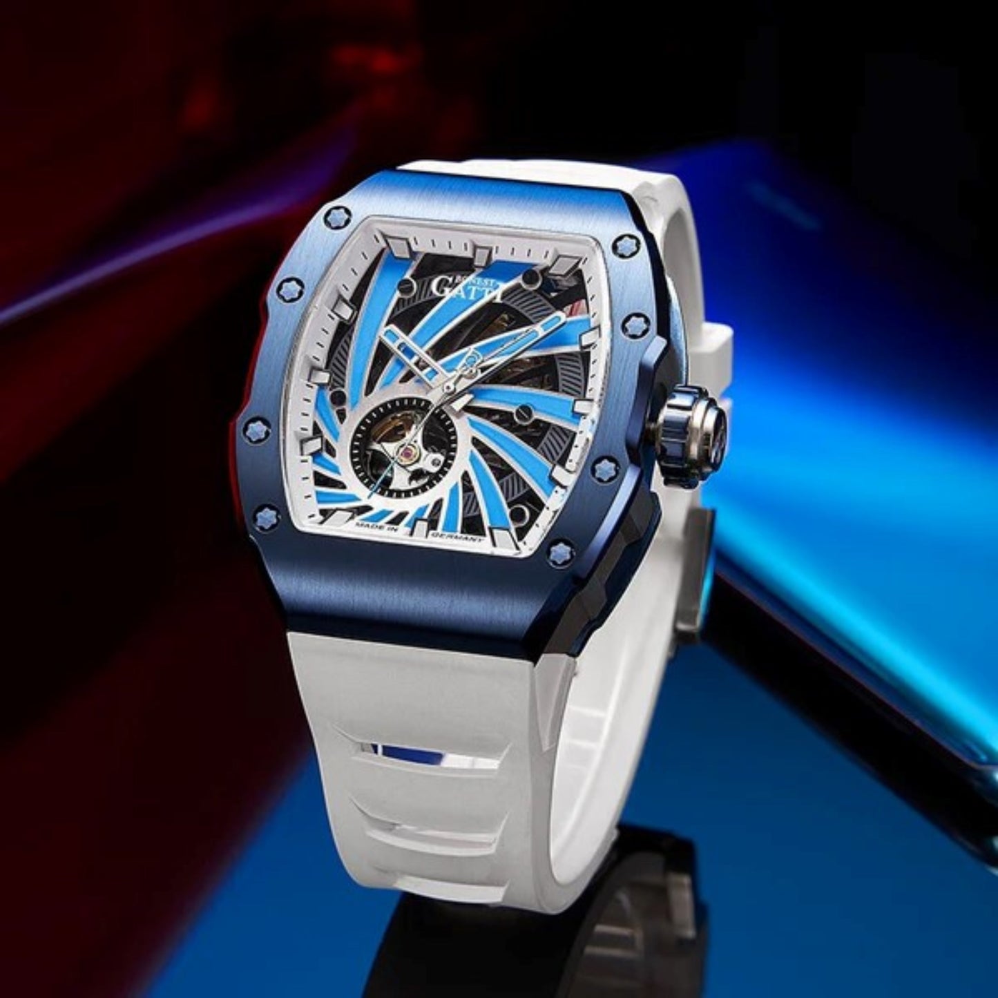 Reloj Automático BONEST GATTI BG9902 - Blanco Azul