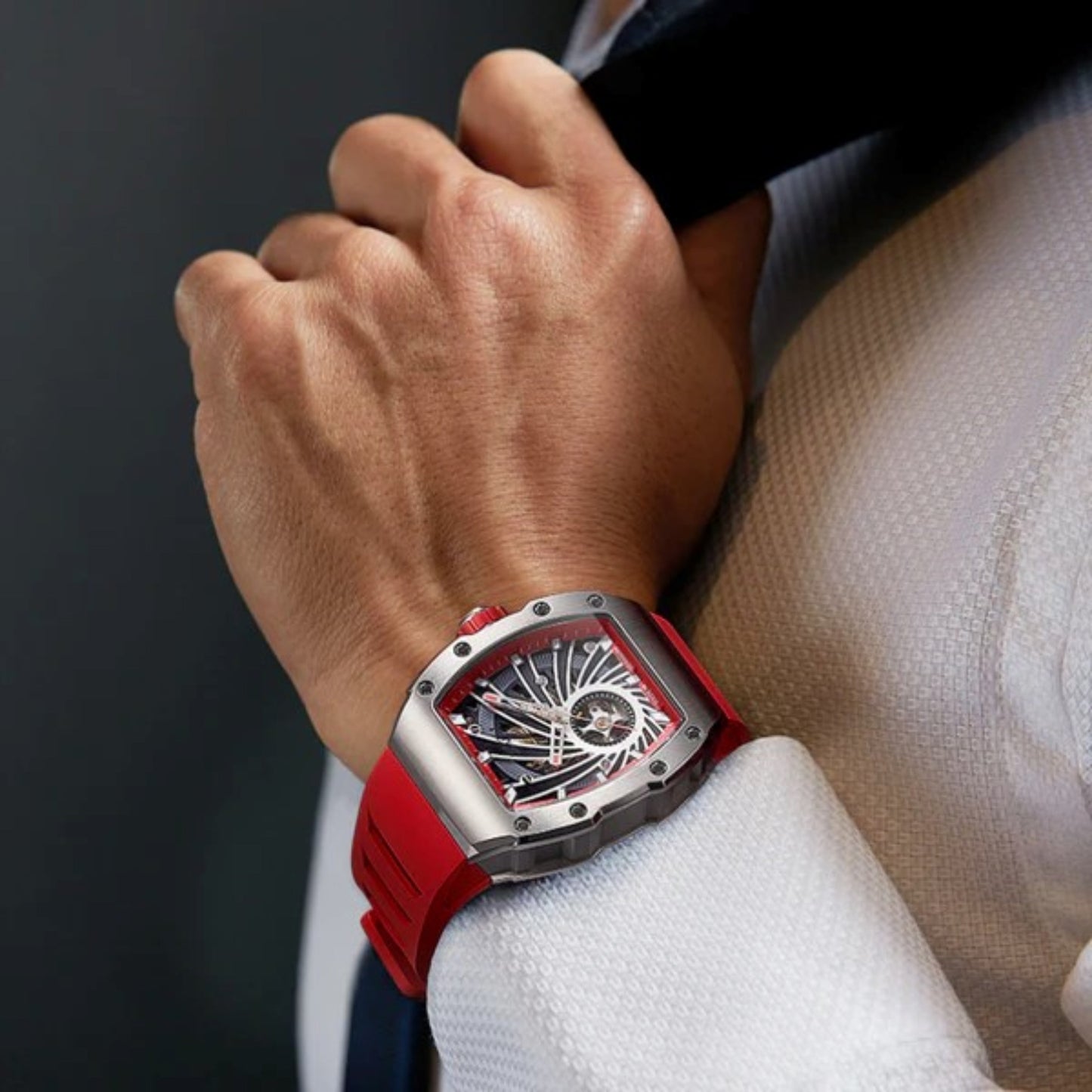 Reloj Automático BONEST GATTI BG9902 - Rojo Plata