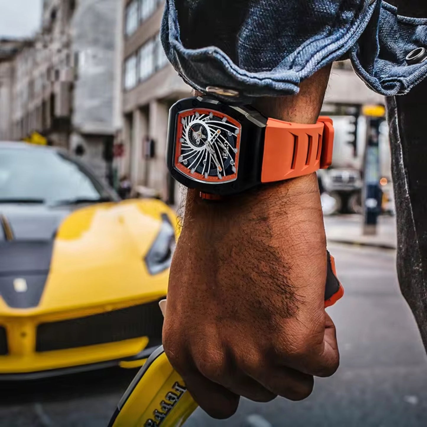 Reloj Automático BONEST GATTI BG9902 - Naranja Negro
