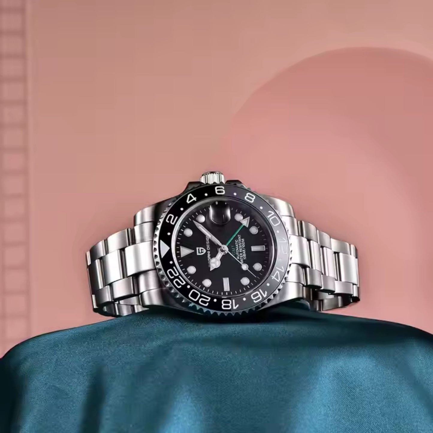 Reloj Automático PAGANI DESIGN GMT MASTER, PD-1662 - Negro