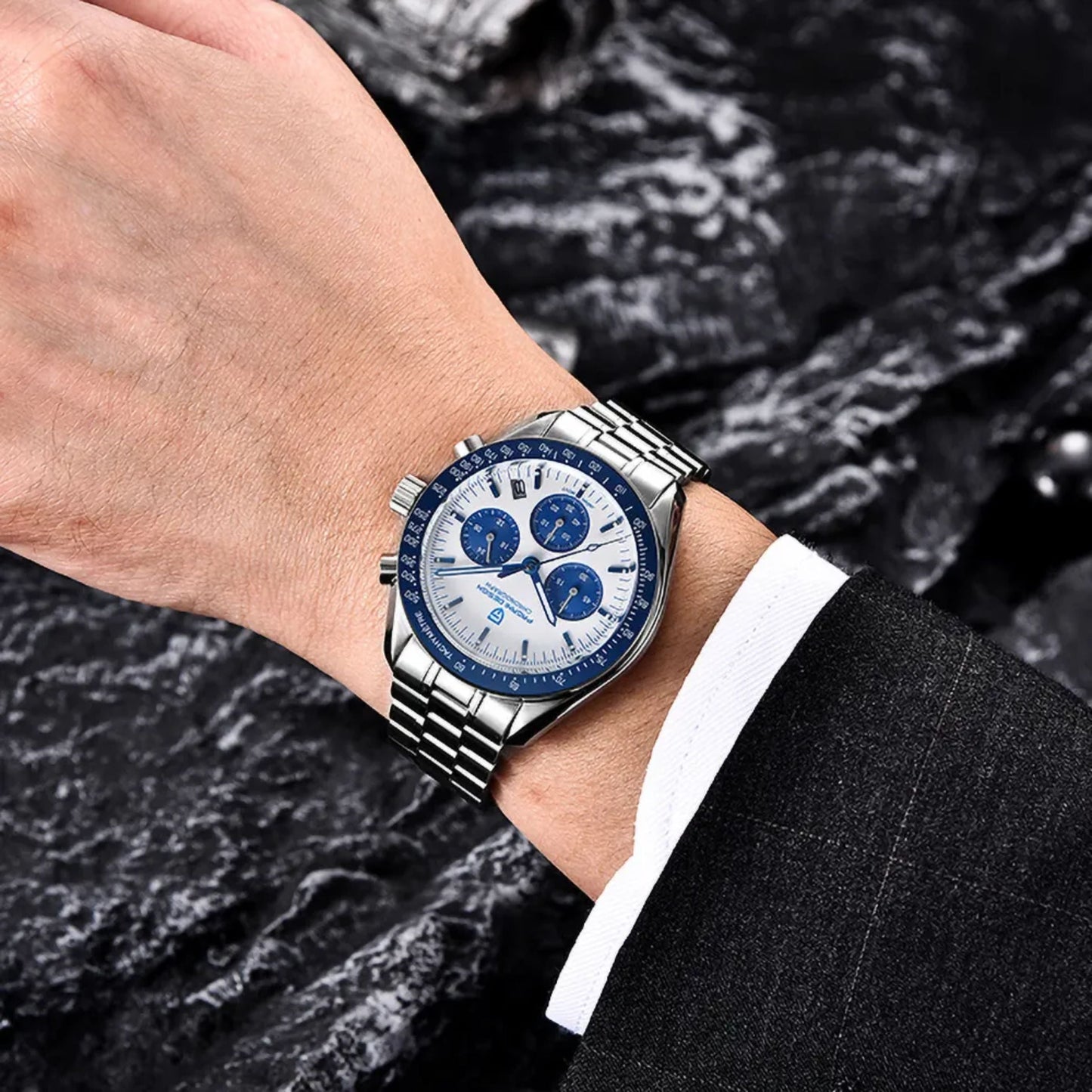 Reloj Cuarzo PAGANI DESIGN Moonswatch V3, PD-1701 - Azul