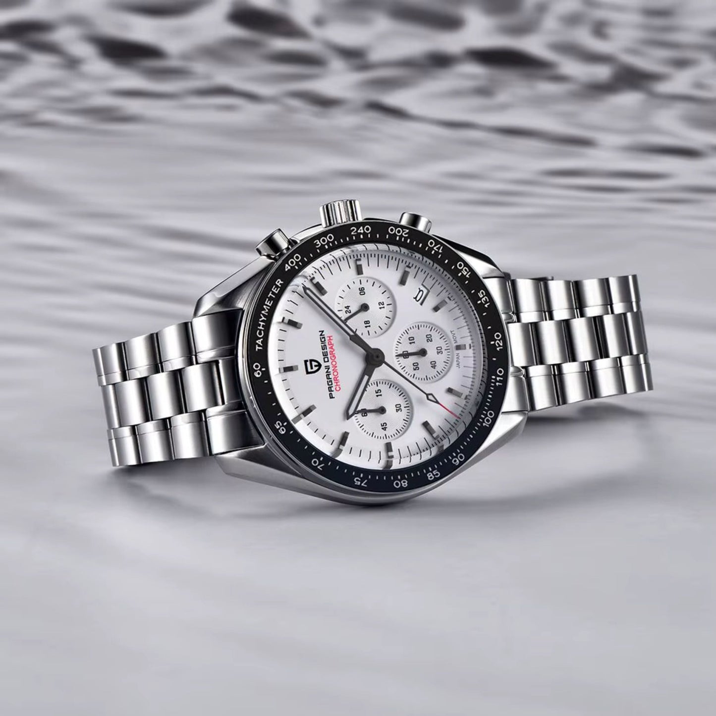 Reloj Cuarzo PAGANI DESIGN Moonswatch V3, PD-1701 - Blanco