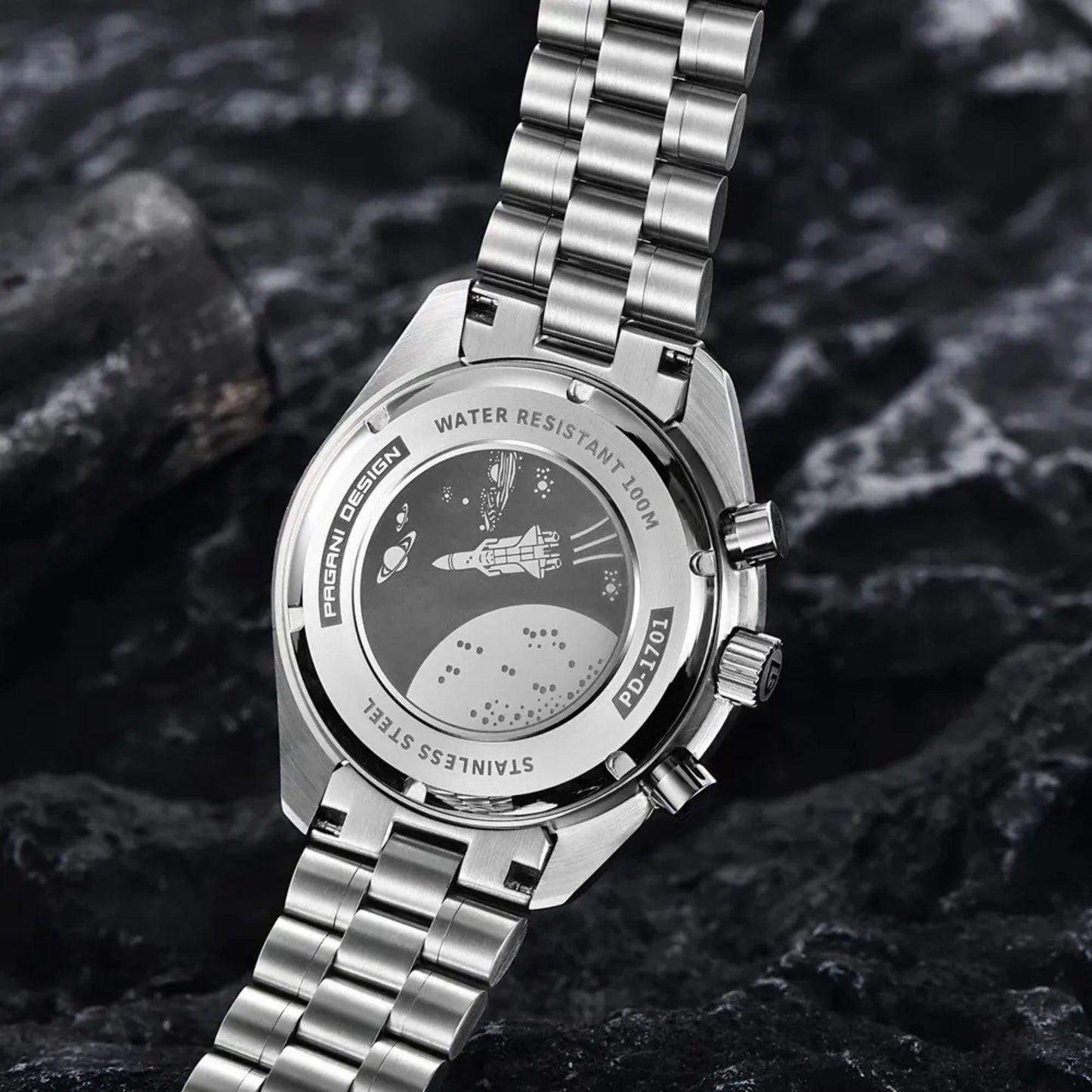Reloj Cuarzo PAGANI DESIGN Moonswatch V3, PD-1701 - Blanco