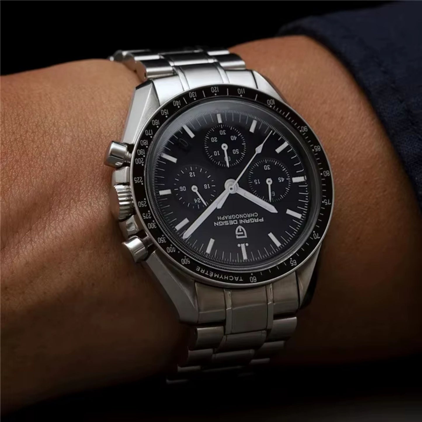 Reloj Cuarzo PAGANI DESIGN Moonswatch V3, PD-1701 - Negro