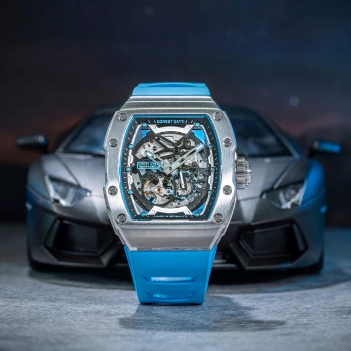Reloj Automático BONEST GATTI  BG9901 - Azul Plata