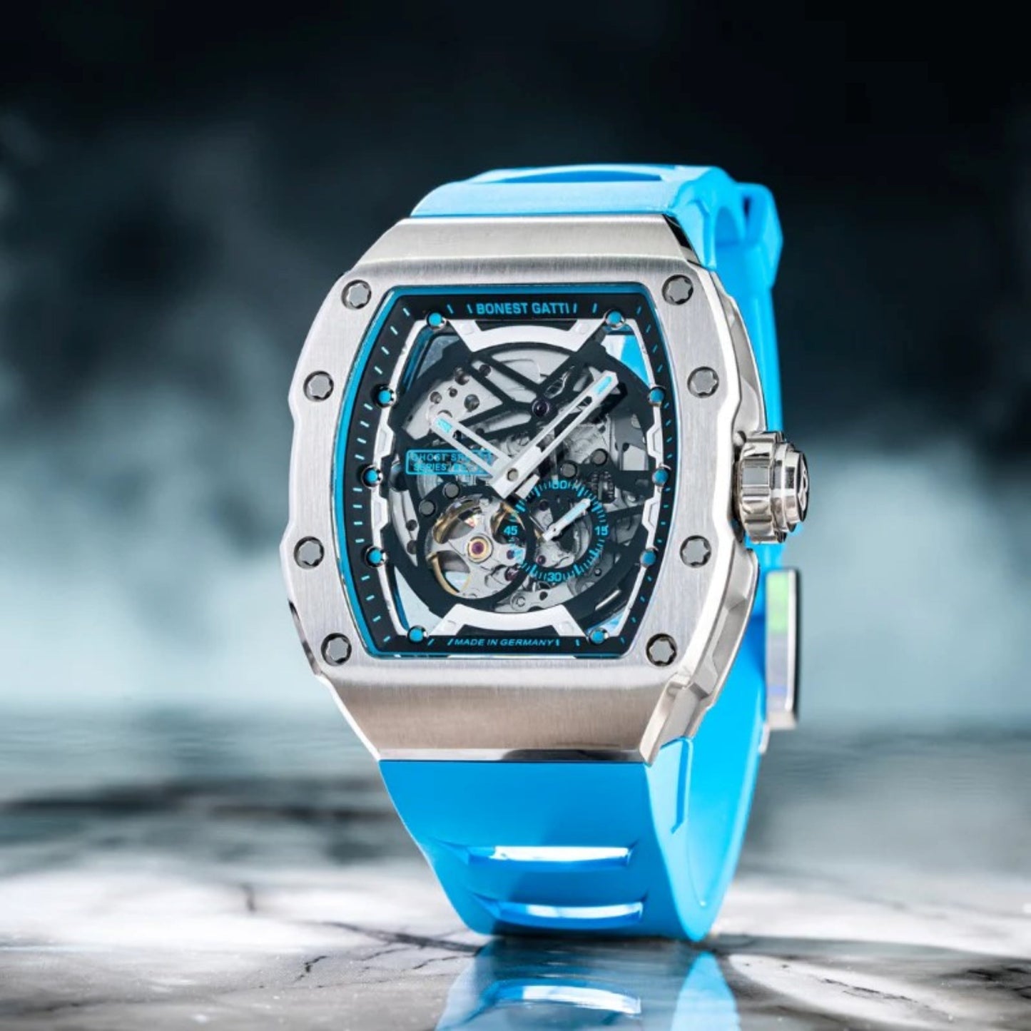 Reloj Automático BONEST GATTI  BG9901 - Azul Plata