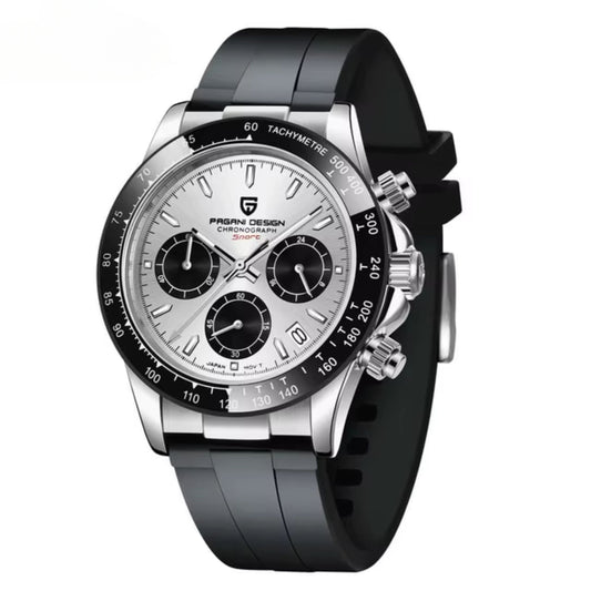 Reloj Cuarzo PAGANI DESIGN DAYTONA Caucho, PD-1664 - Plata Blanco