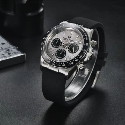 Reloj Cuarzo PAGANI DESIGN DAYTONA Caucho, PD-1664 - Plata Blanco