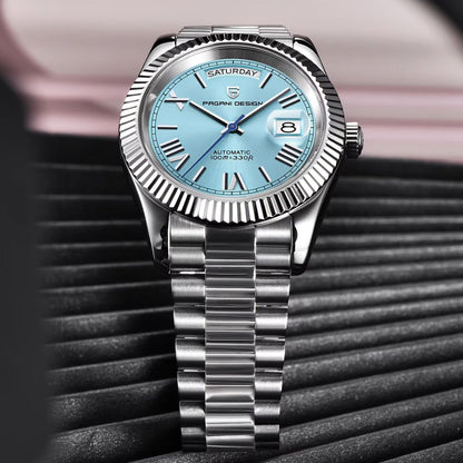 Reloj Automático PAGANI DESIGN DAYDATE 40MM, PD-1783 - Azul Hielo