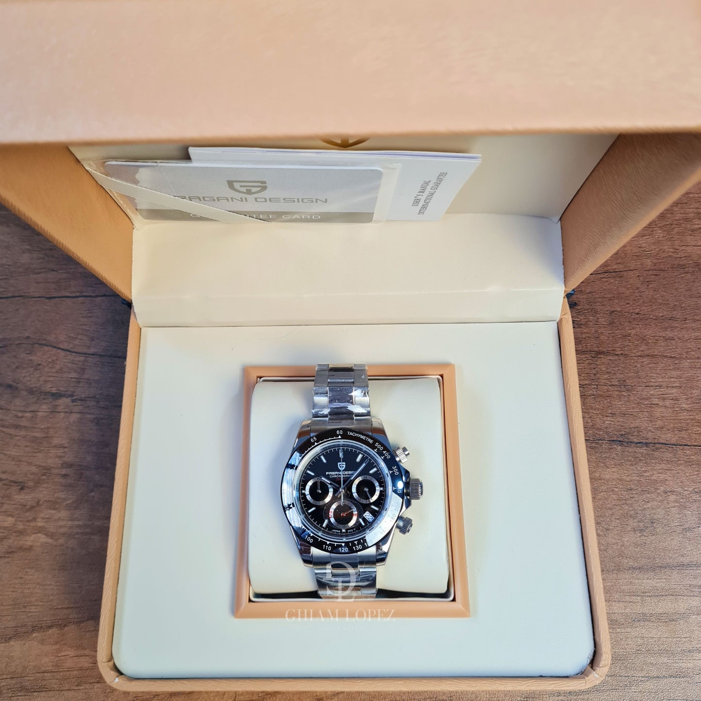 Reloj Cuarzo PAGANI DESIGN DAYTONA, PD-1644 - Plata Negro