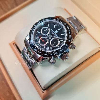 Reloj Cuarzo PAGANI DESIGN DAYTONA, PD-1644 - Plata Negro