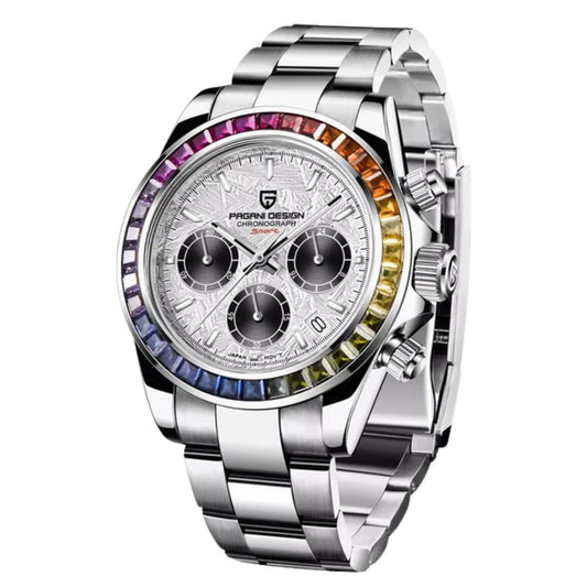 Reloj Cuarzo PAGANI DESIGN DAYTONA RAINBOW, PD-1644 - Blanco Meteorito