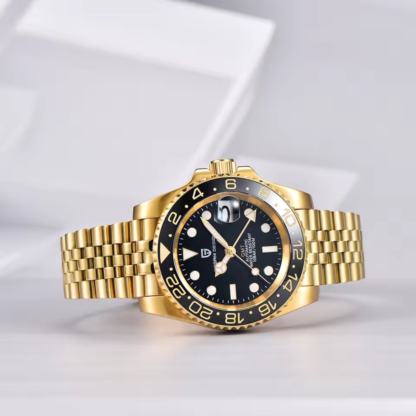 Reloj Automático PAGANI DESIGN GMT MASTER Jubilee, PD-1662 - Oro Negro