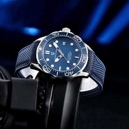 Reloj Automático PAGANI DESIGN SEAMASTER 007 Caucho, PD-1667 - Azul
